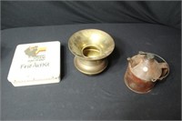 First Aid Kit, Brass Cuspidor and NYCS Oil Can