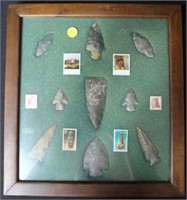 Assorted Arrowheads and Stamps