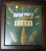 Assorted Arrowheads and Stamps