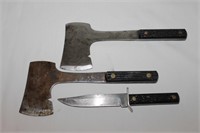 2 West-Cut Hatchets & 1 West-Cut Knife