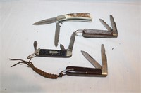 2 Electrians Knives & 2 Pocket Knives(See Desc)