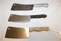 3 Cleavers(Chefs Collection, Super Edge & ?)