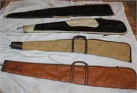4 Padded Gun Cases, Zippers Work, 44" long