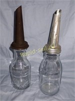 Antique Oil Bottles with Pour Spouts