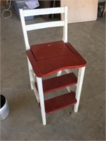 Vintage Wood Kitchen Chair / Step Stool