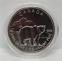 1 Oz. Elizabeth/Canada Bear Silver Coin