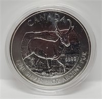 1 Oz. Elizabeth/Canada Antelope Silver Coin