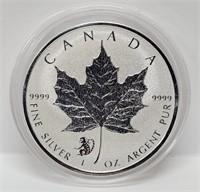 1 Oz. Elizabeth/Canada Monkey Silver Coin