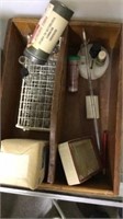 Specimen Box, Bandages, Medical Items Assortment