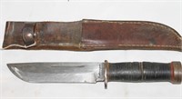 Cattaraugus 225Q Knife w/Sheath, 6" Blade