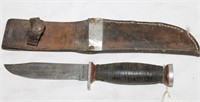 WWII Schrade Walden H-15 N.Y.USA Knife, w/Sheath