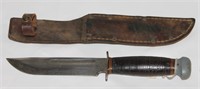Pal RH-36 Stacked Leather Handle Knife(See Desc)