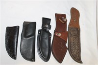 5 Knife Sheaths(Colt, Remington, Camillus,…)