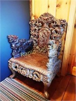 Majestic Vietnamese Carved Chair
