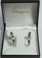 1ct. White Diamond Baguette Earrings