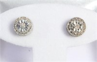 Large White Diamond Earrings