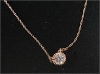 .33ct. Diamond Solitaire Necklace, 14k