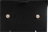 .33ct. White Diamond Solitaire Earrings, 14k