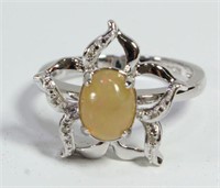 2.03ct Genuine Opal Diamond Ring