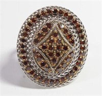 2ct Genuine Fancy Red Diamond Estate Ring