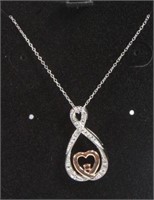 Solitaire Infinity Heart Necklace