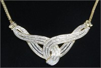 Large White Diamond Estate Necklace