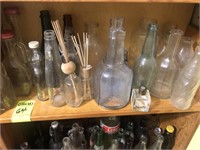In Kitchen Bottom 3 Shelves- Old Bottles & Jars