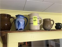 5 Pitchers - Stoneware and Pottery