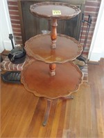 3 - Tier Table, Scalloped Edges