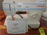 Singer Sewing Machine w/ Notions, Cedar Table