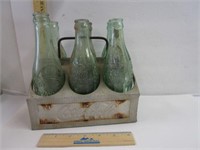 Coca Cola 6 Pack Carrier & Bottles