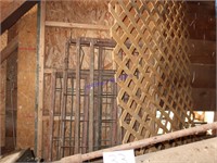 Plywood, steel gates, misc.