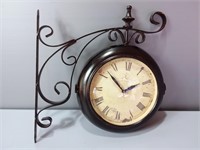 Cafe Des Marguerites 2 Sided Clock