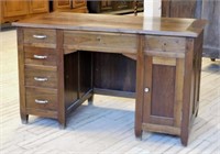 Vintage Mid Century Continental Walnut Desk.