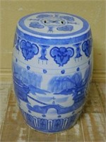 Blue and White Ceramic Chinese Garden Stool.