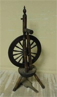 Wooden Upright Spinning Wheel.