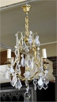 French Crystal Pendalogue Chandelier.