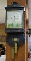 Henri II Style Painted Wall Clock.