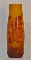 Emile Galle Reproduction Cameo Vase 10"