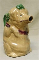 Onnaing French Majolica Pig Pitcher.