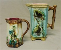 Nimy and Onnaing Majolica Pitchers.
