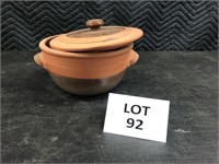 clay antique cooking pot with lid