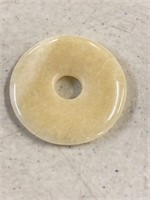 Yellow jade 35 mm disks  30 pieces