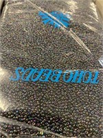 Toho 10/0 glass round seed beads. Metallic black