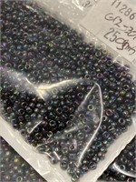 Toho 10/0 glass round seed beads. Metallic black