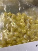 Plastic 10 mm propeller beads bag of yellow and