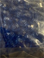 Plastic 8 mm round faceted beads. Transparent