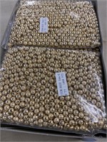 6 mm rose beads, gold. Two boxes