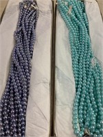 Plastic pearls two boxes 72 in each 24 inches
