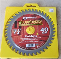Oldham 7 1/4" 40 Tooth Finishing Blade!